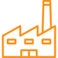 Custom home construction services logo featuring a stylized house and chimney, representing Pride Construction & Roofing's commitment to quality and craftsmanship in luxury home building.