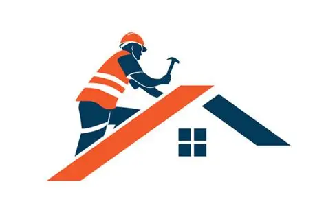 Roofing contractor in safety gear hammering shingles on a residential roof, symbolizing expert roofing services in Houston.